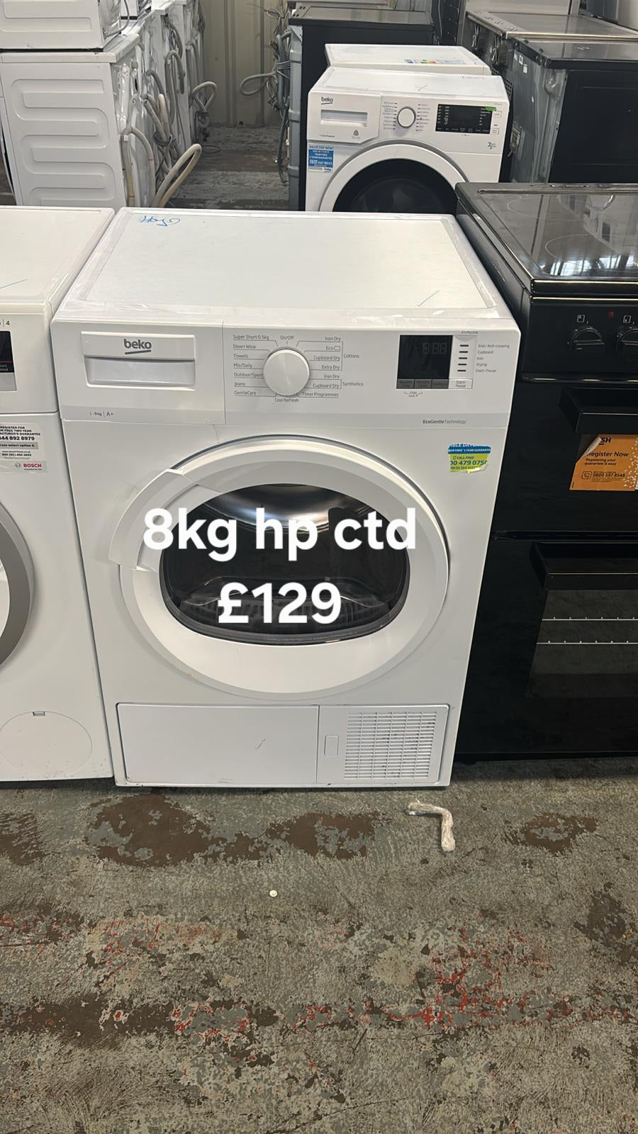 Beko 8kg heat pump dryer 🌟 Free Delivery 🌟 120 Days Warranty 🌟