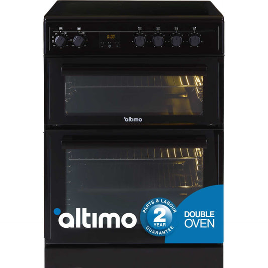 Altimo CEDC602B 600mm Double Oven Cooker with Ceramic Hob