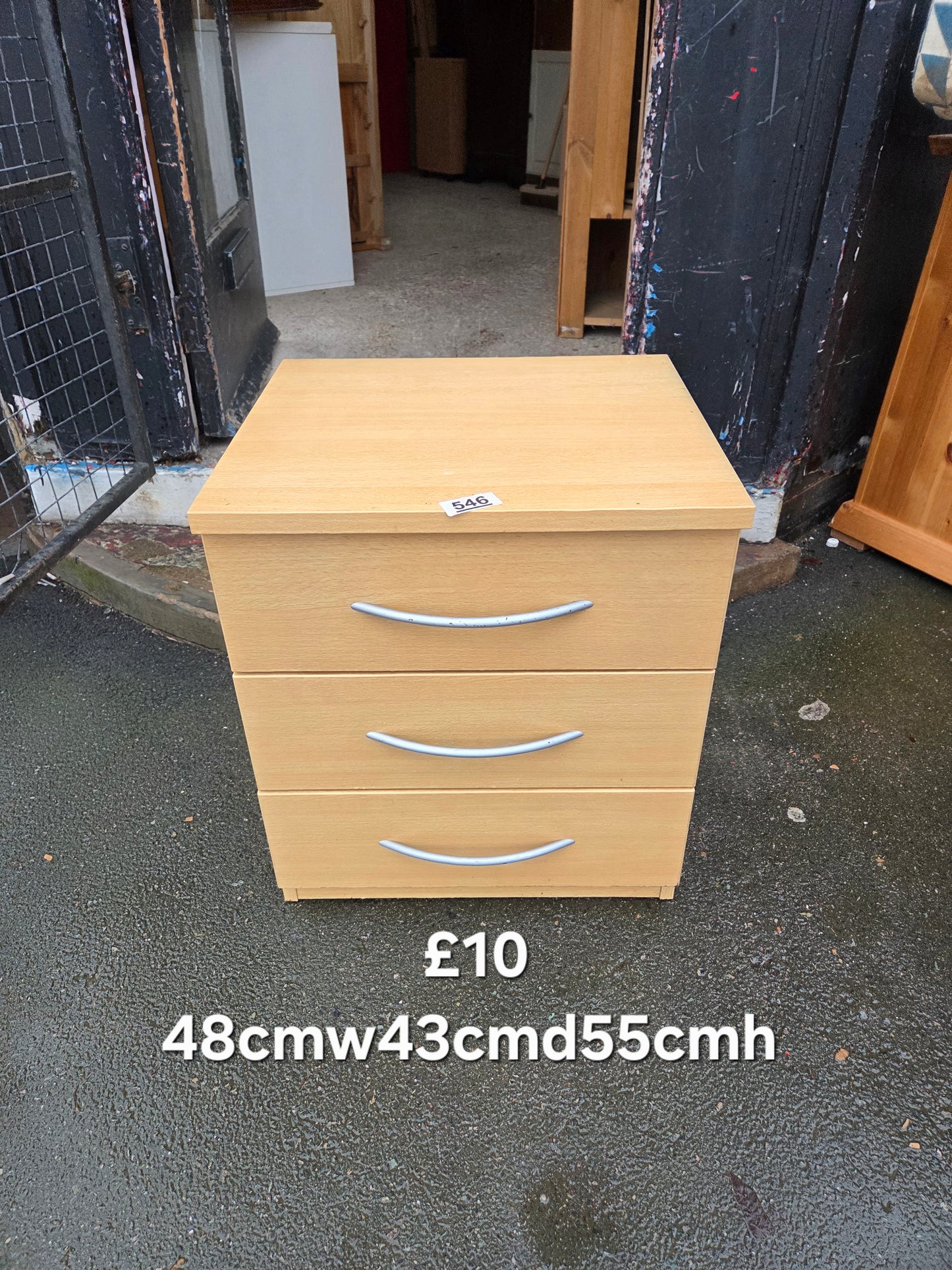 3 drawer bedside table 🌟 Free delivery in Leicester 🌟