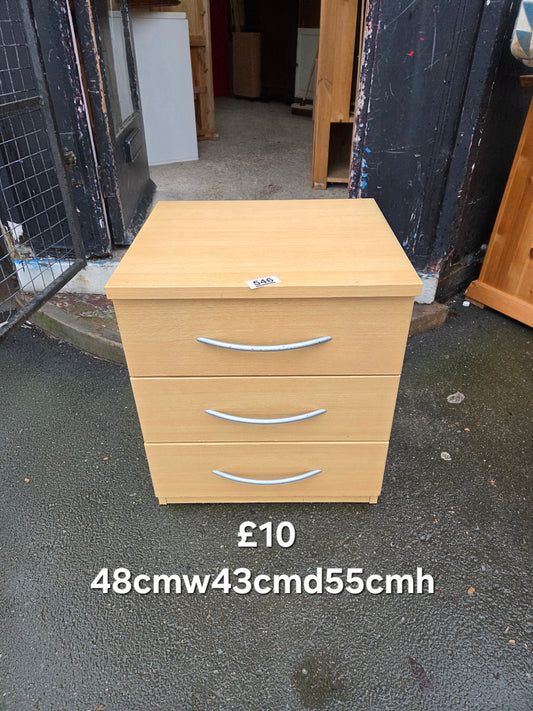 3 drawer bedside table 🌟 Free delivery in Leicester 🌟