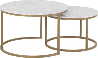 Dallas Round Coffee Table Set
Marble/Gold Effect