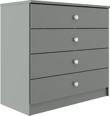 Denver 4 Drawer Chest
Grey Gloss