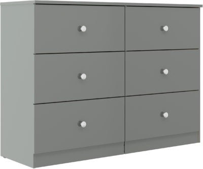 Denver 6 Drawer Chest
Grey Gloss