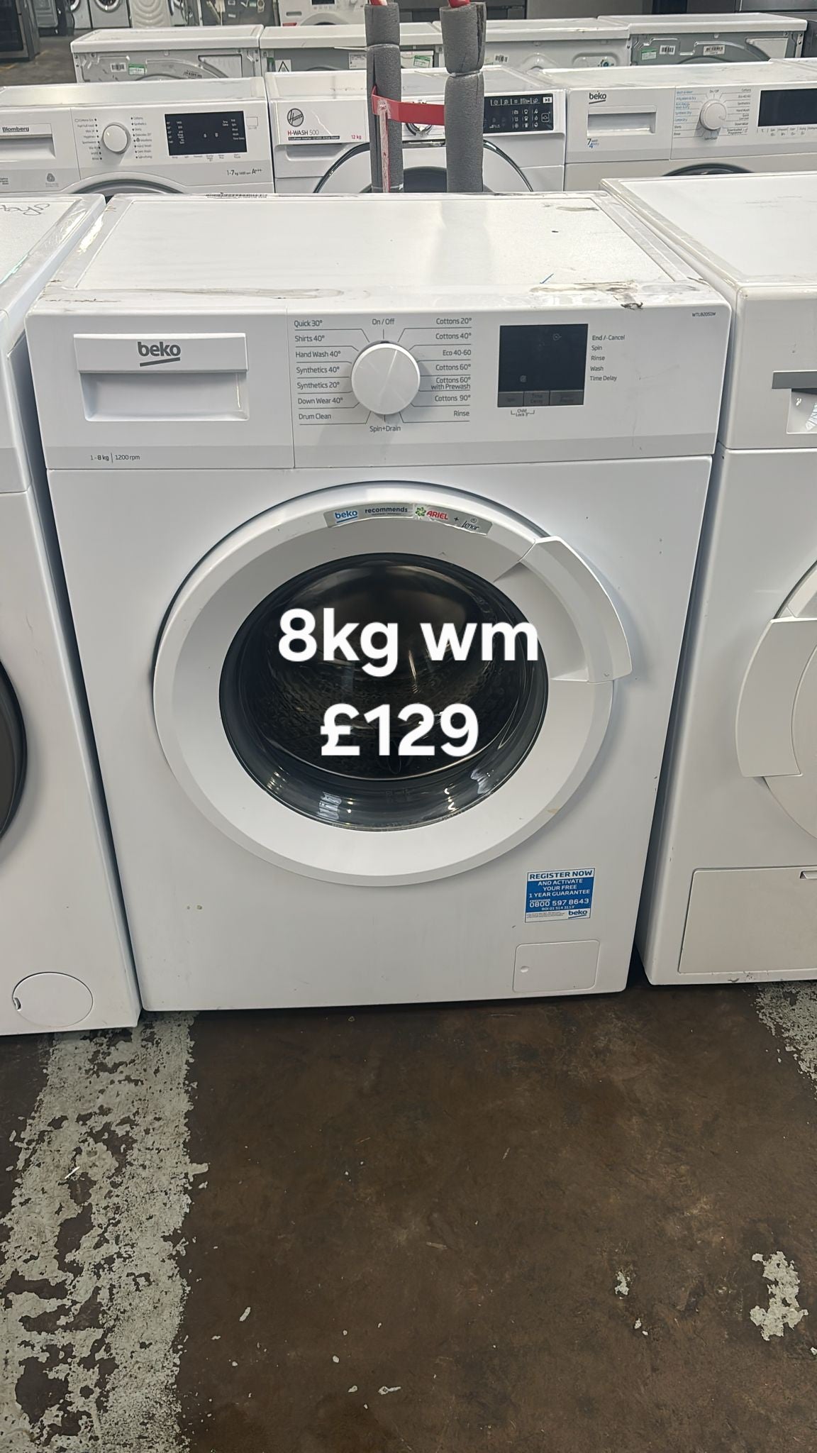 Beko 8kg washing machine 🌟 Free Delivery 🌟 120 Days Warranty 🌟