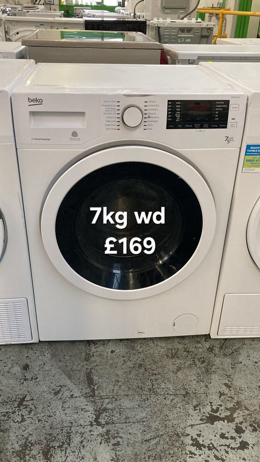 Beko 7kg washer dryer 🌟 Free Delivery 🌟 120 Days Warranty 🌟
