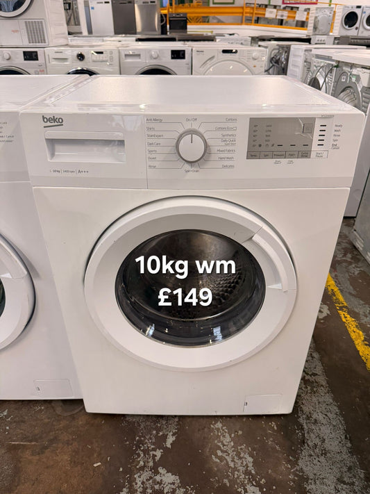 Beko 10kg washing machine 🌟 Free Delivery 🌟 120 Days Warranty 🌟