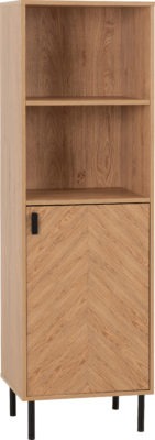 Leon 1 Door 2 Shelf Cabinet
Medium Oak Effect