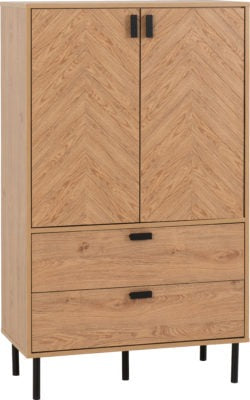 Leon 2 Door 2 Drawer Cabinet
Medium Oak Effect