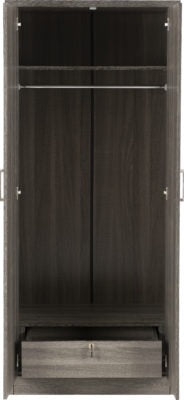 Lisbon 2 Door Wardrobe
Black Wood Grain