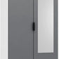 Madrid 2 Door 1 Drawer Mirrored Wardrobe
Grey/White Gloss
