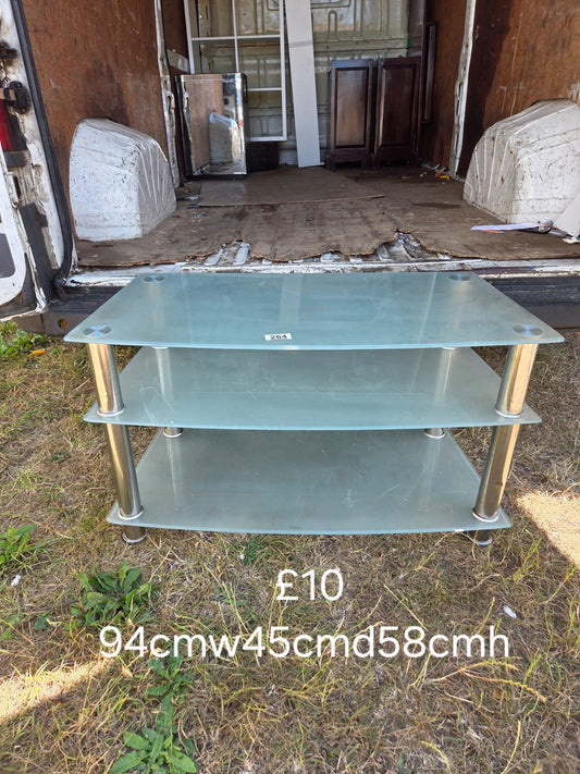 Glass TV unit 🌟 Free Delivery in Leicester 🌟